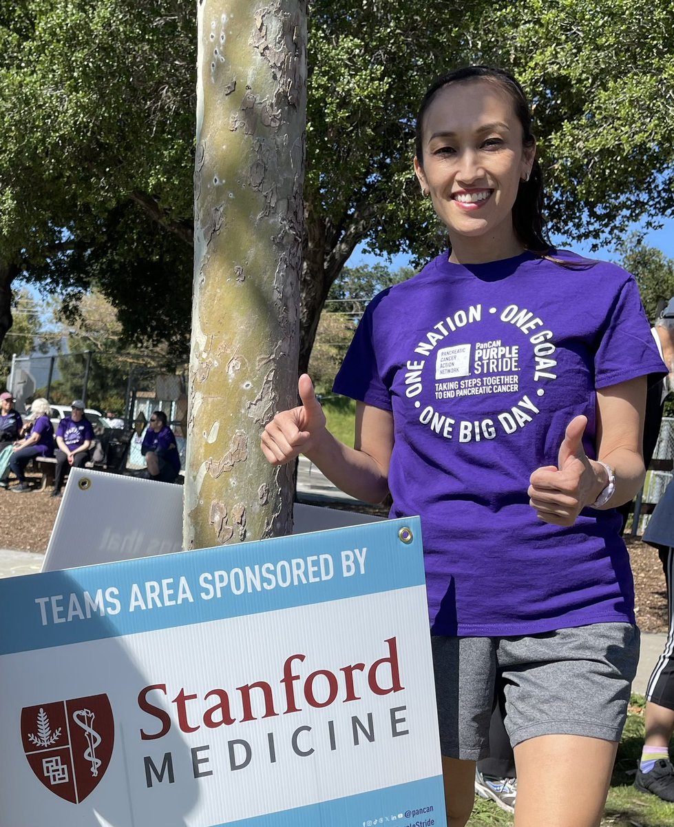 Thank you @PanCAN for all you do to #wagehope for patients with pancreatic cancer. @BVisserMD gave a heartfelt and hopeful message at the opening ceremony before the #purplestride walk to raise awareness and funding. A blessing to see many survivors treated by @StanfordSurgery