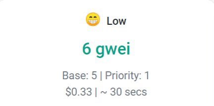 We’re in a bull market and gwei is at 6