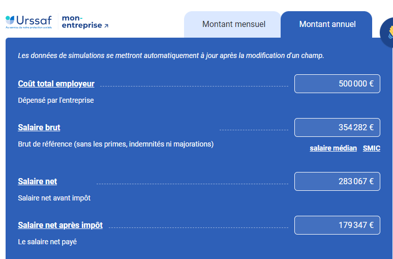 Quatuux's tweet image. Petit thread parce que j'ai fait des simulations par rapport à un gars que j'envisage de recruter (en start-up), qui est payé près de 500 k€ brut / an en Allemagne (en start-up aussi).

Photos dans l'ordre, montrant le net restant:
Allemagne - US (Texas) - France