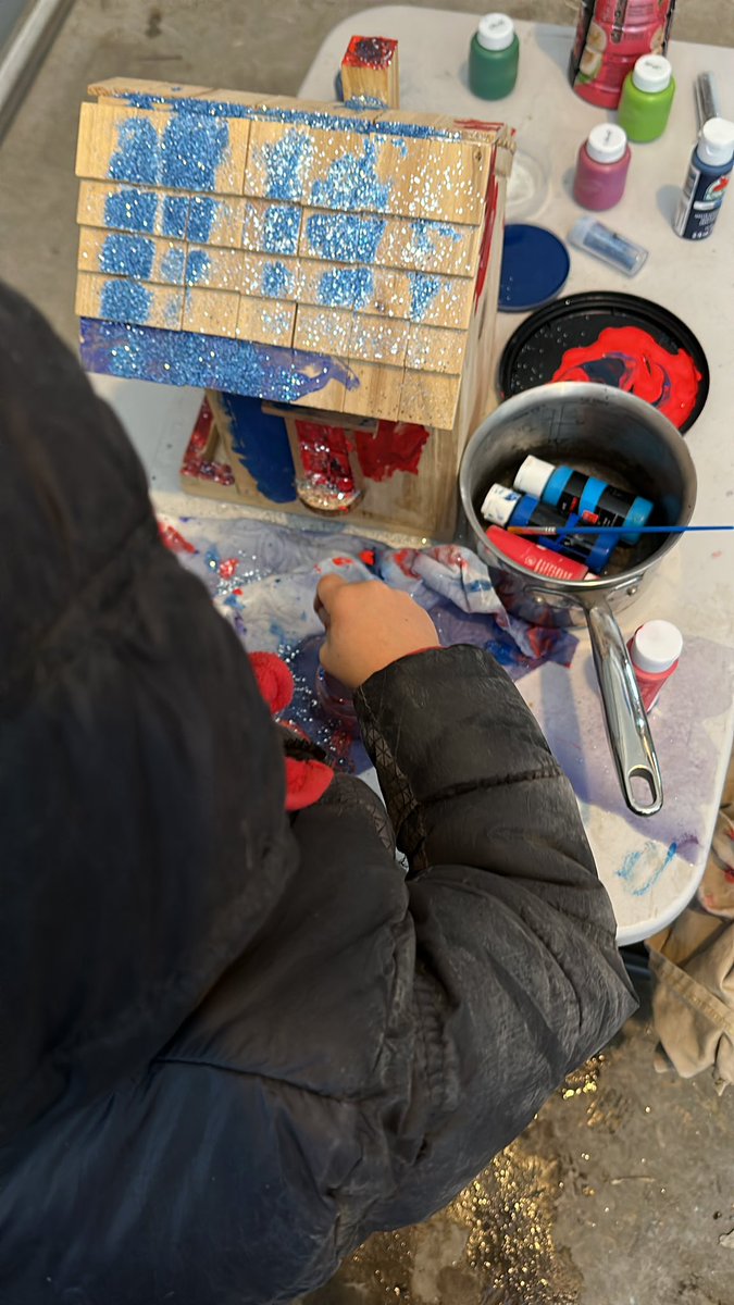 My boys are so biologically American this one chose to paint the birdhouse we put together in Independence Day colors without any input from me.