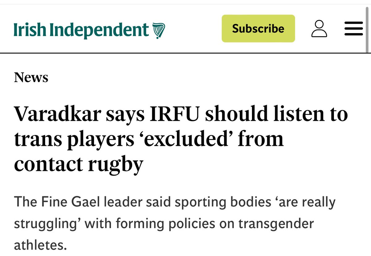 @ShaneBeattyNews Unacceptable Shane.

Hey, would you mind refreshing our memories of your equivalent reaction to Mr V's use of his position to pressurise the IRFU to let MEN to play women's rugby, if they PRETEND to be women?

Remember his MISOGYNY?!
Wasn't it disgusting?