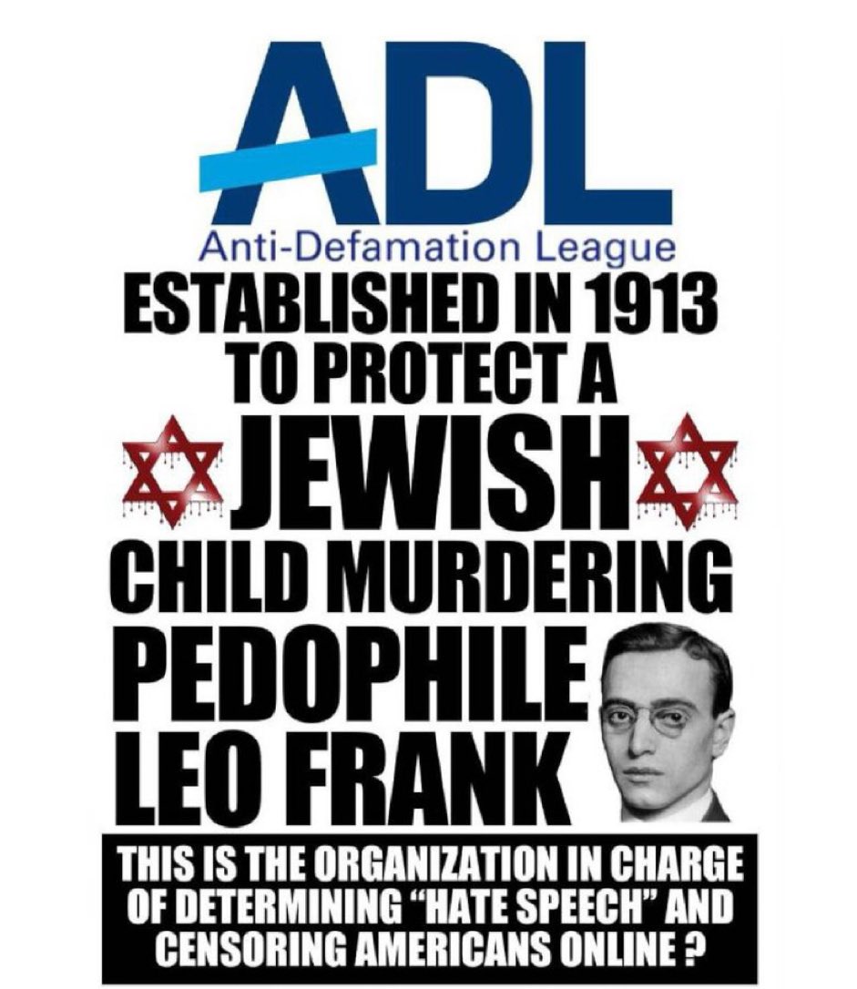 @nypost Ironically, the ADL is a supremacist hate group.