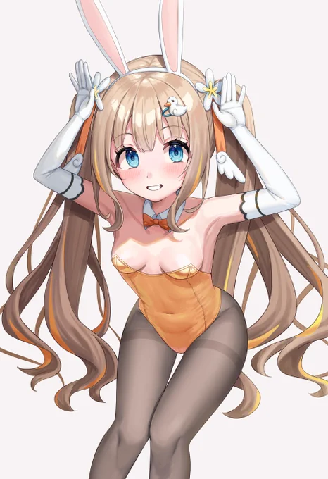 skebにてVTuberの綿宮あひる様を描かせていただきました。あひるさんなんですがバニーさんもありですかね!ご依頼いただきありがとうございました!#あひる絵っぐ 