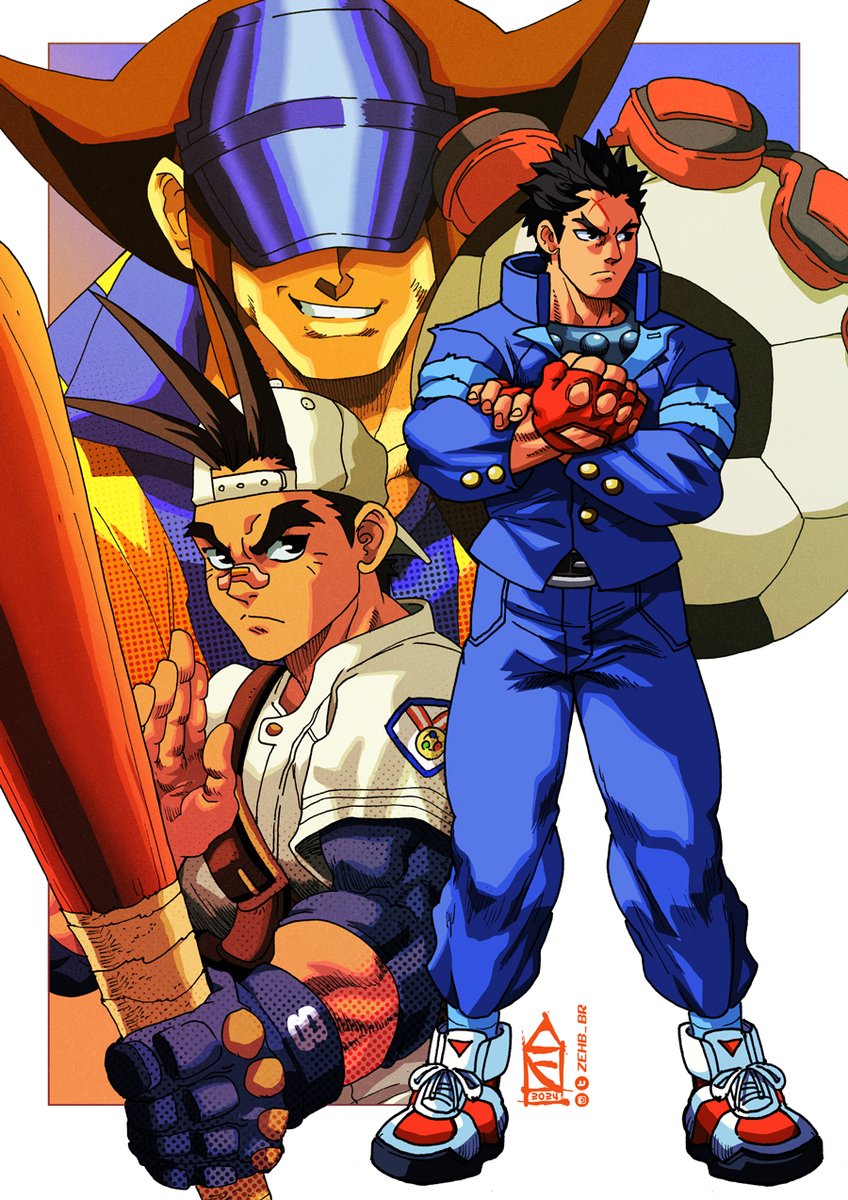 Finished!
Since you all seems to liked the MvC2 pic, here's another fav/main trio, this time for the Rival Schools game. Man, how I wish to see any of these chars in a new game (especially Batsu).