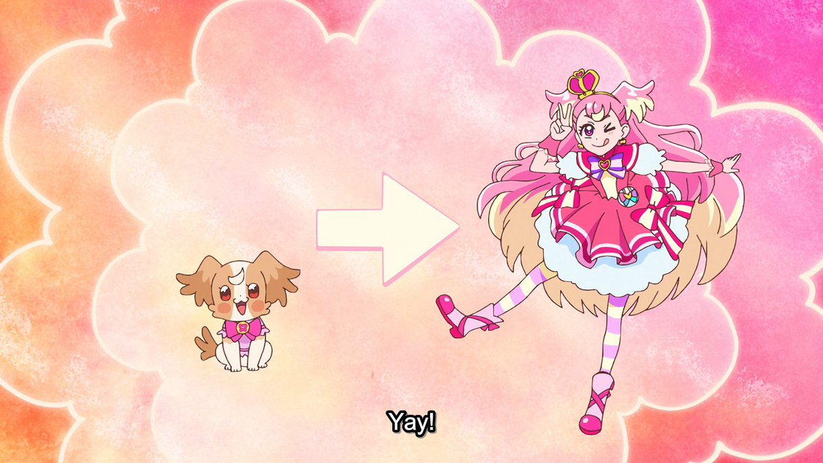 Man those Digimon evolution lines have gotten even weirder than before. They'll turn a dog into anything now  #wonderfulprecure