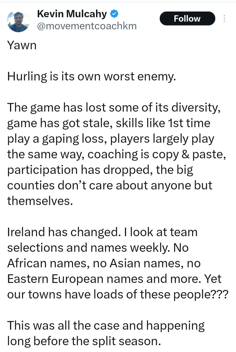 Lack of diversity....that's what's wrong with gaelic games 🤡🙈