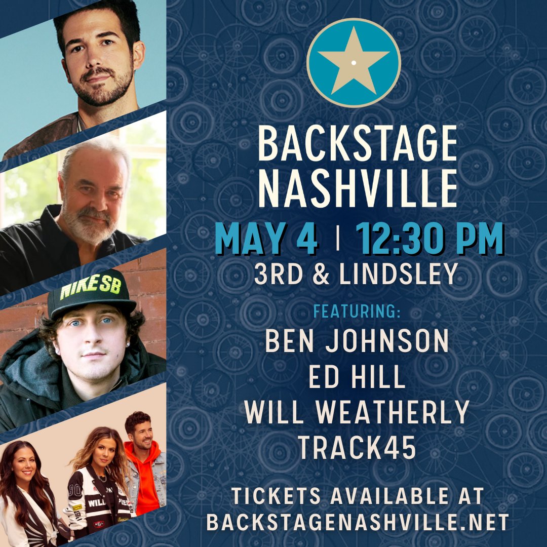 Who has tickets to this Saturday's SOLD OUT Backstage Nashville at @3rdAndLindsley? We will have a 'Standby/Hopefuls' line at the door on the day of the show if you missed your chance. See y'all there!