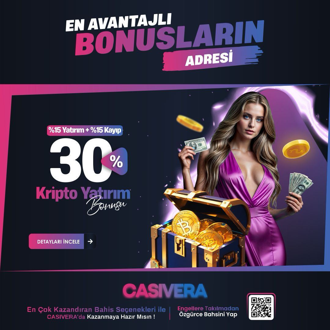 💰 Casivera'da Kripto ile yatırımlara %15 Yatırım + %15 Kayıp bonusu ♠️ Kripto ile minimum 500 TL yatırımınıza %15 yatırım + %15 kayıp bonusu hediye. ⚠️ En özel bonusların adresi Casivera'da sende oyna sende kazan. ⭐️Casivera giriş t.ly/CasiveraXgiris