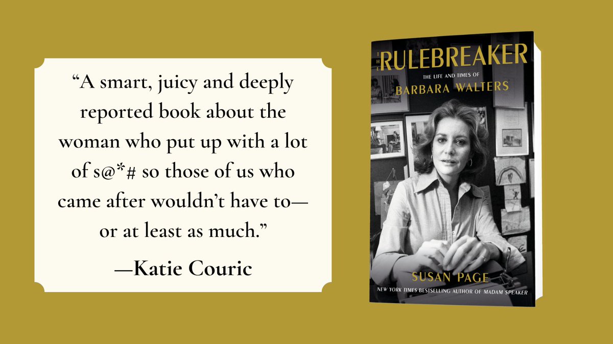 'A smart, juicy and deeply reported book' - @katiecouric 

Explore the extraordinary life of the most successful female broadcaster of all time in THE RULEBREAKER by @SusanPage, available now!

Read more: spr.ly/6017bcVQW