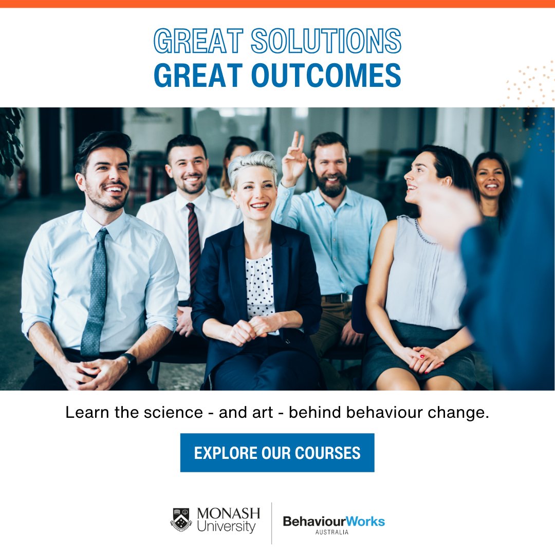 Our #ProfessionalDevelopment courses are designed to help impact-driven professionals create meaningful change for people and planet. #MakeChangeHappen, explore our courses: behaviourworksaustralia.org/education #BehaviouralScience #BeSci #SBC #BehaviourChange #BehavioralScience