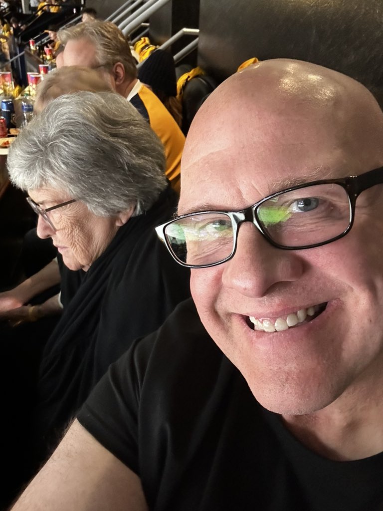 Me, my mom, her friend Lise, and brother Jim at the @predsnhl playoff game tonight! #LetsGoPredators @georgian0010