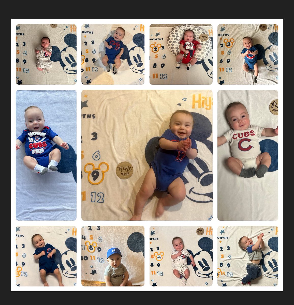 CoachCNicholson's tweet photo. The cutest @Cubs fan there ever was! You’re all invited to his first birthday party! (@Cubs, @obvious_shirts , @JSteele357 ) https://t.co/rPud2dZxZU