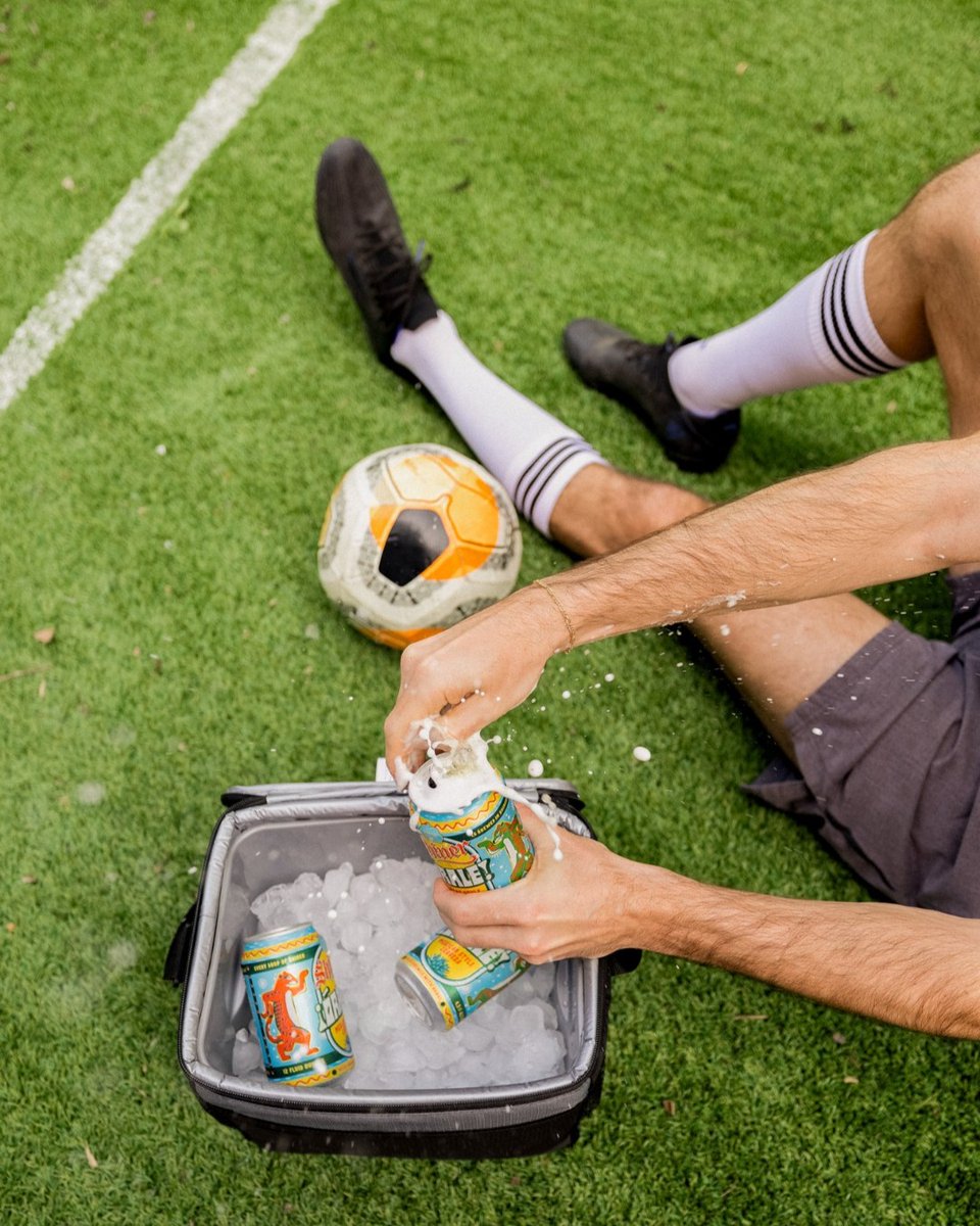 The only time you can use your hands in fútbol is to grab an ¡Órale! 🍺⚽