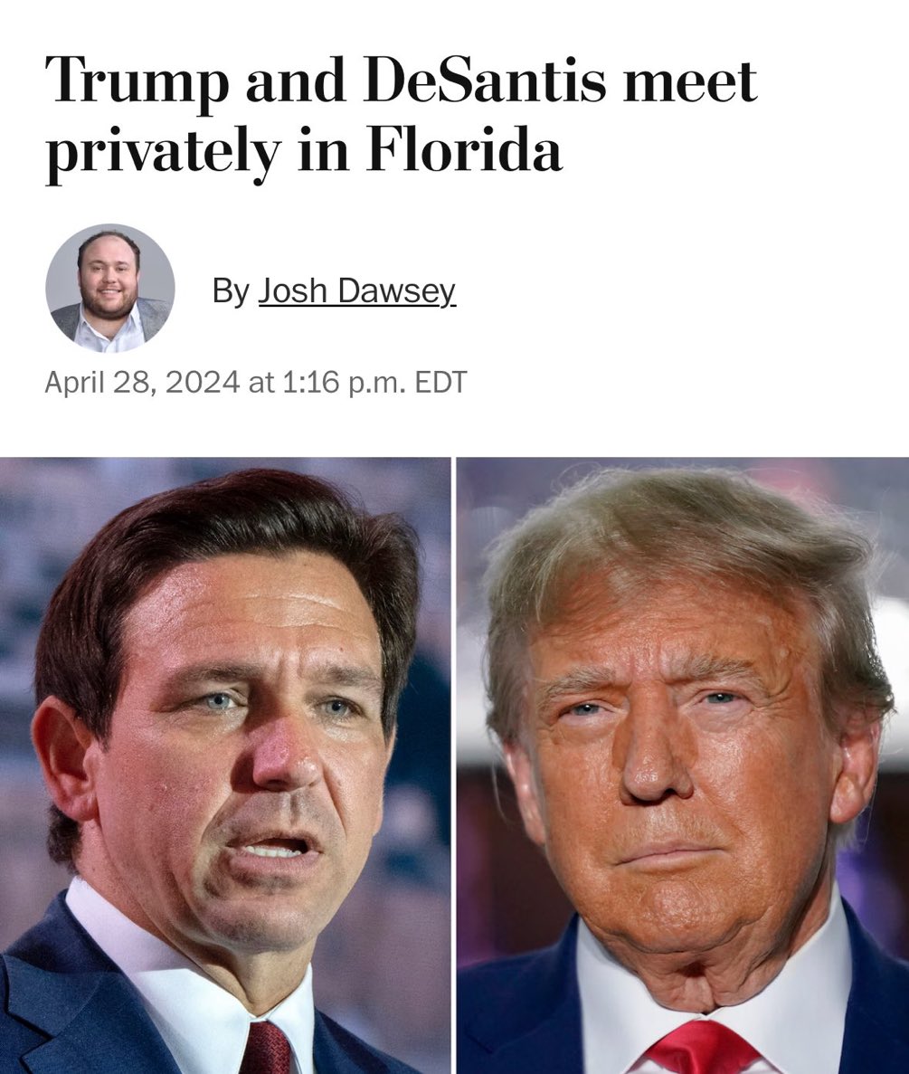 If I had a dollar for every time someone texted me this article today! I have seen it. Don’t need to see it again. @RonDeSantis should raise $1 Billion for President Trump. Double the amount of GOP resources he wasted on running a failed campaign against President Trump.…