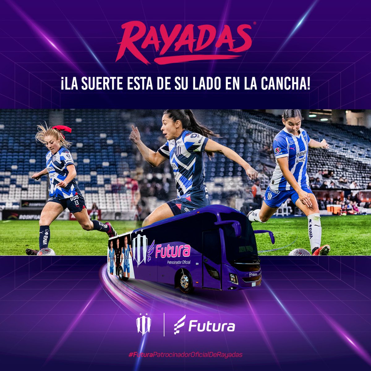 La grandeza está en su lado de la cancha !A GANAR!

⚽ vs Mazatlán
⏰ 19 hrs
🏟 Estadio Olímpico Benito Juárez

➡ i.mtr.cool/nskuwfyhff

#FuturaPatrocinadorOficialDeRayadas #FuturaTeLleva #UniendoMéxico #Rayadas #ArribaElMonterrey #EnLaVidaYEnLaCancha #Futura #FutbolFemenil