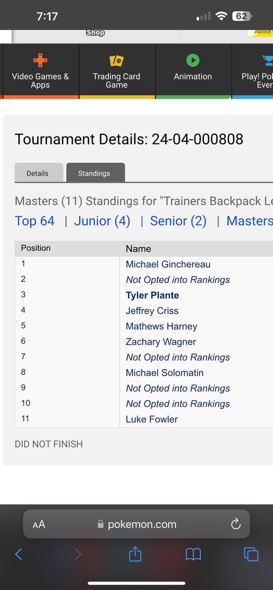 ThePlanter1229's tweet photo. Took 3rd place at Trainers Backpack League Challenge.  Played ‘ol reliable Arven Pidg/Zard. Glad to get a boost in confidence after getting shreked at Orlando Regionals. https://t.co/RIzNjNBulb