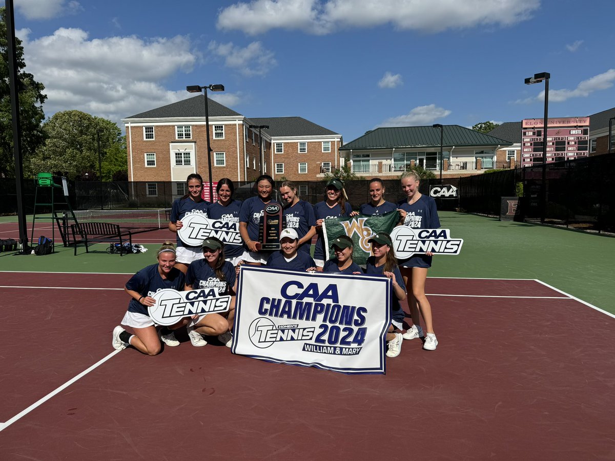 Congratulations to the @WMTribeWTennis team - - the 2024 @CAASports Champions!!!  @CAASports ~ “UNITED IN EXCELLENCE!” @williamandmary @TribeAthletics #CAAChamps