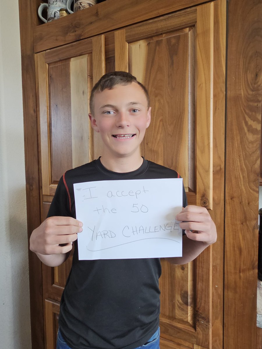 It brings me great joy to share with you the news of a new addition to our family. Please join me in welcoming Hayden of Thayne, WY to our fold! Hayden has stepped up & accepted our 50 yard challenge .By embracing this challenge, he has shown us that he is committed to making