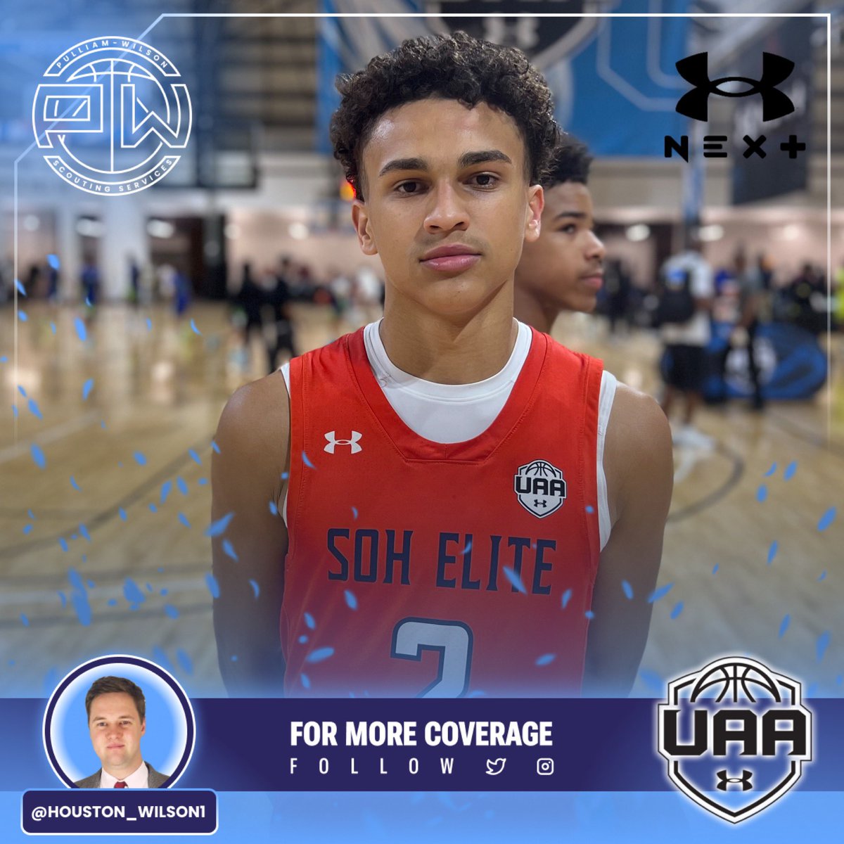 2028 Tai Bell of @soh_elite was arguably the top underclassmen this past weekend in Rock Hill at the @UANextBHoops Session 1. Advanced skill set and showed off some really nice facilitating. Fit right in 15U