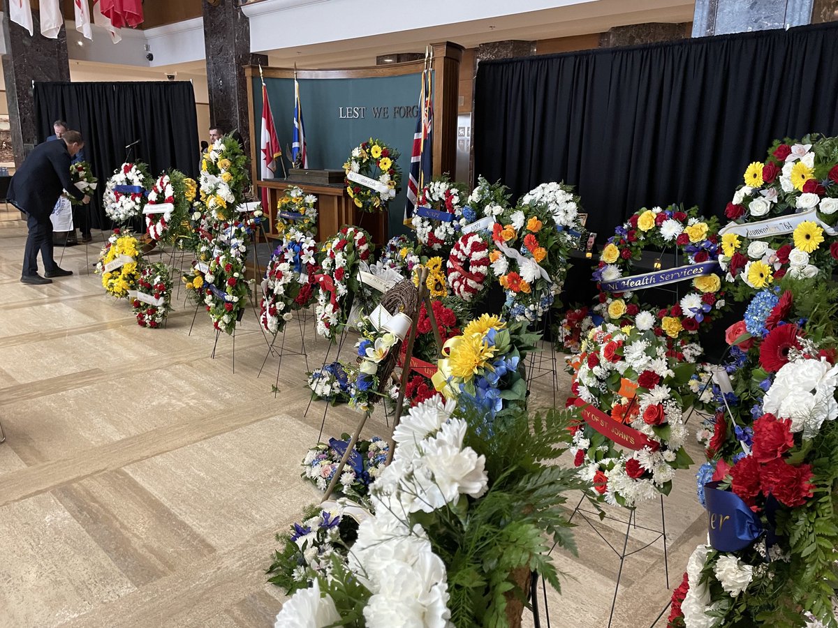 St. John’s & District Labour Council held its Day of Mourning wreath laying ceremony at the Confederation Building today remembering those worker’s killed, injured, or suffered illness at work related incidents. @SaltWireNews @StJohnsTelegram