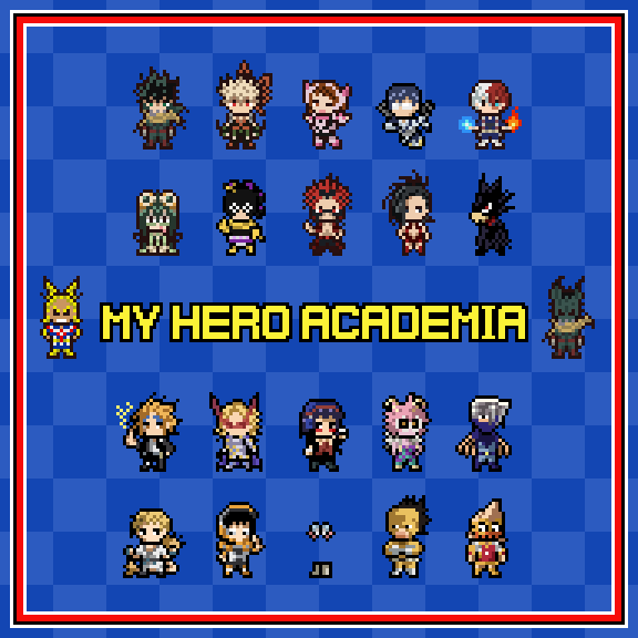 雄英高校ヒーロー科1年A組

#僕のヒーローアカデミア
#ヒロアカ
#MHA
#ファンアート
#ドット絵 #pixelart