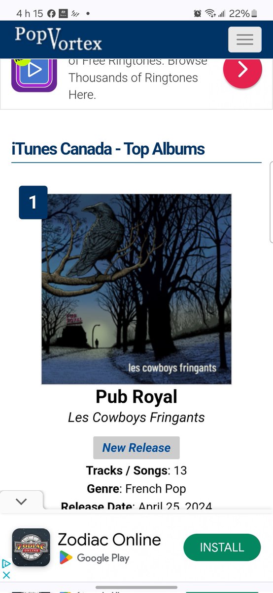 Quand même déplorable que 8 des 10 albums les plus téléchargés à l'heure actuelle au Canada sont de chez nous et qu'aucune des 3 grosse station musicale à la radio Mtl <a href="/943energie/">ÉNERGIE 94.3</a> <a href="/CKOI/">96,9 CKOI</a> <a href="/Rythme1057/">Rythme 105.7</a> n'ont que présenté des chansons anglo au court de la journée..#merciben quand même