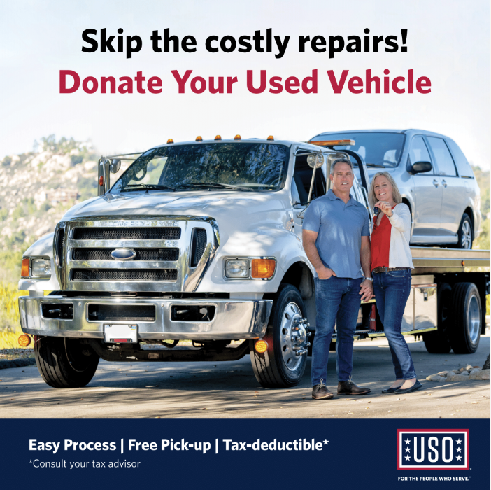 Did you know? 🚗 The donation of your used car, truck, motorcycle, or RV can provide the necessary funds for #theUSO to continue to deliver our mission. Learn more about how to donate at USO.org/Cars