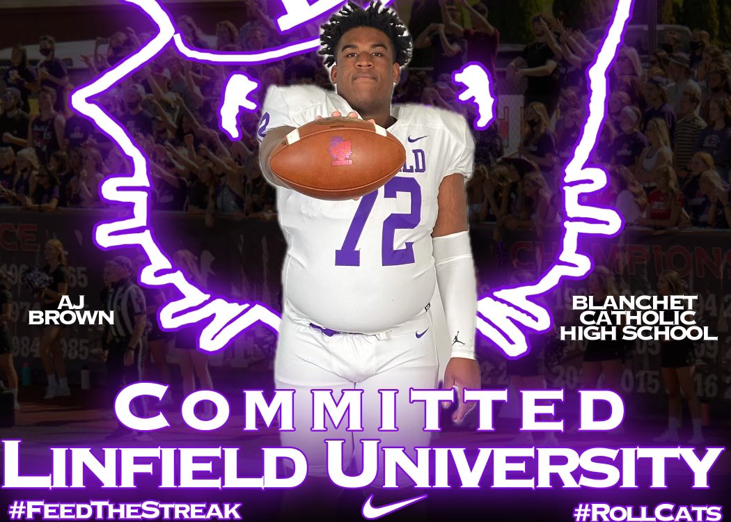 I will be signing my NLI to Linfiled University for football tomorrow at 3:30 at Blanchet Catholic School. All are welcome. I want to Thank Everyone who has helped me get to this point and i’m excited to get to work next fall. @CoachSmithCats @Coach__Barnes @coachbelliott