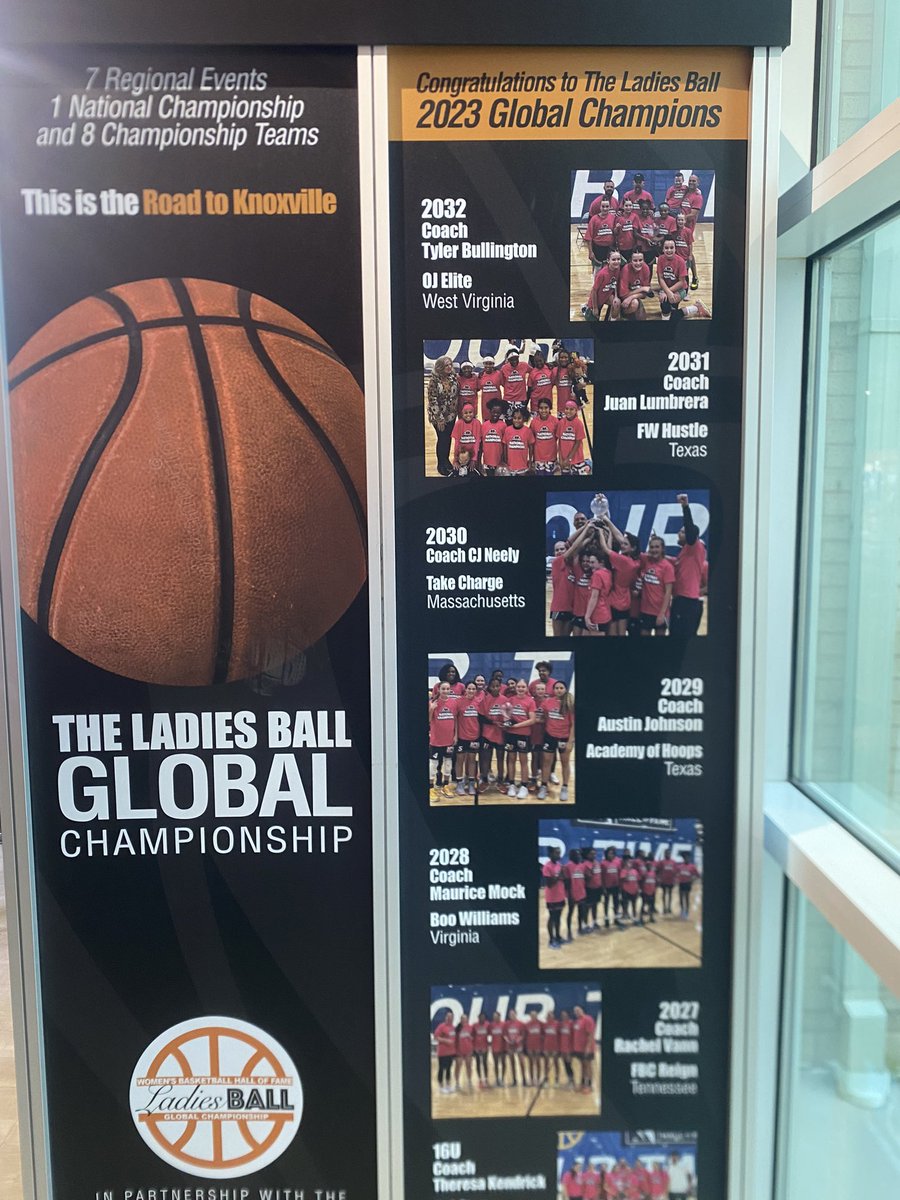 This weekend our Take Charge 6th grade girls team was honored at the Women’s Basketball Hall of Fame in Knoxville on Induction Weekend. Our team will be forever a part of the Hall of Fame after winning the Ladies Ball National Championship this Fall. Congrats ladies!