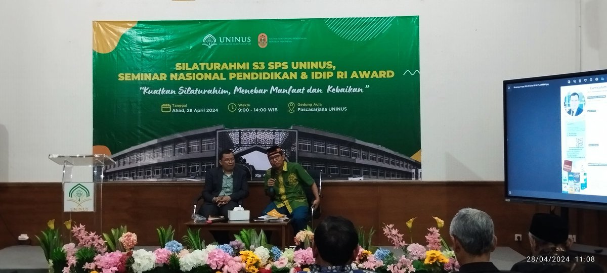 Bambangstp's tweet image. Alhamdulillah bisa menghadiri acara  
SILATURAHIM dan SEMINAR NASIONAL PENDIDIKAN Oleh ALUMNI S3 UNINUS, IKATAN DOKTOR ILMU PENDIDIKAN (IDIP) Ahad, 28 April 2024, smg para alumni bisa terus berkiprah dan berinovasi utk kemajuan dunia Pendidikan di Indonesia #uninus #idip #bandung