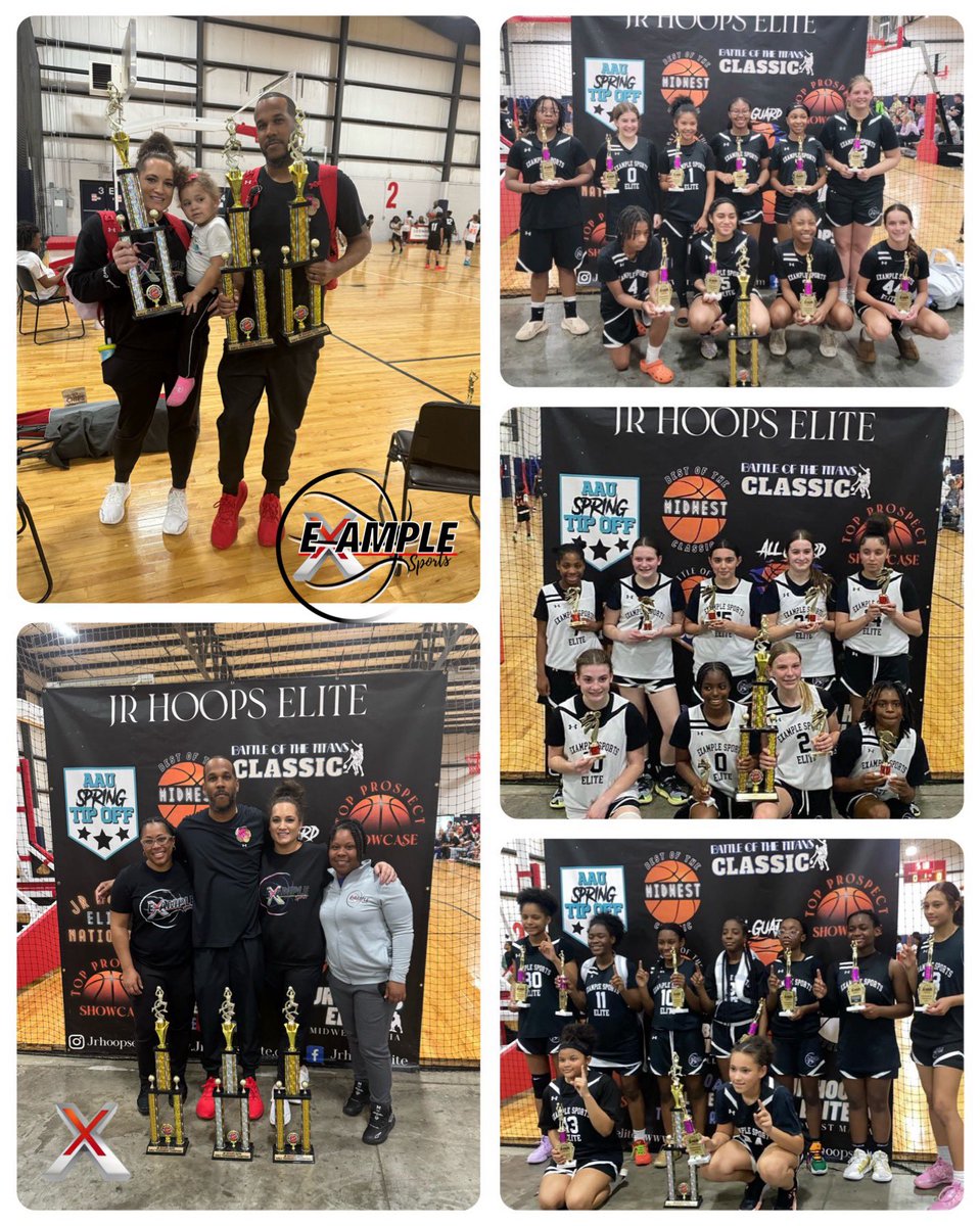 Congratulations to our 12, 13 & 14u on winning the JR Hoops Elite Best of the Midwest Classic. Great job by our Middle School Directors Nick and Carly and the entire Coaching staff! #ExampleStrong #JustWork