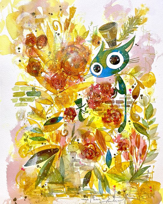 「花 シルクハット」のTwitter画像/イラスト(新着)