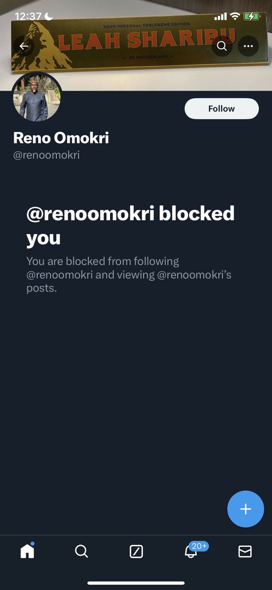 Mr. @renoomokri just blocked our handle after we exposed him of receiving $15k to defame the name of HE PETER OBI.