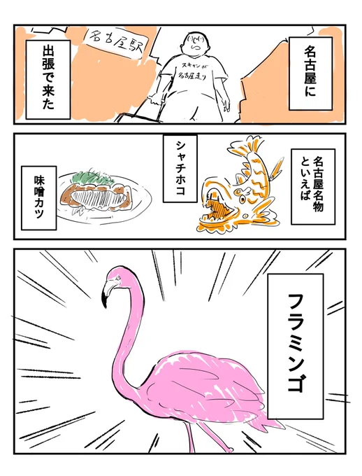 名古屋といえばフラミンゴ①🦩 