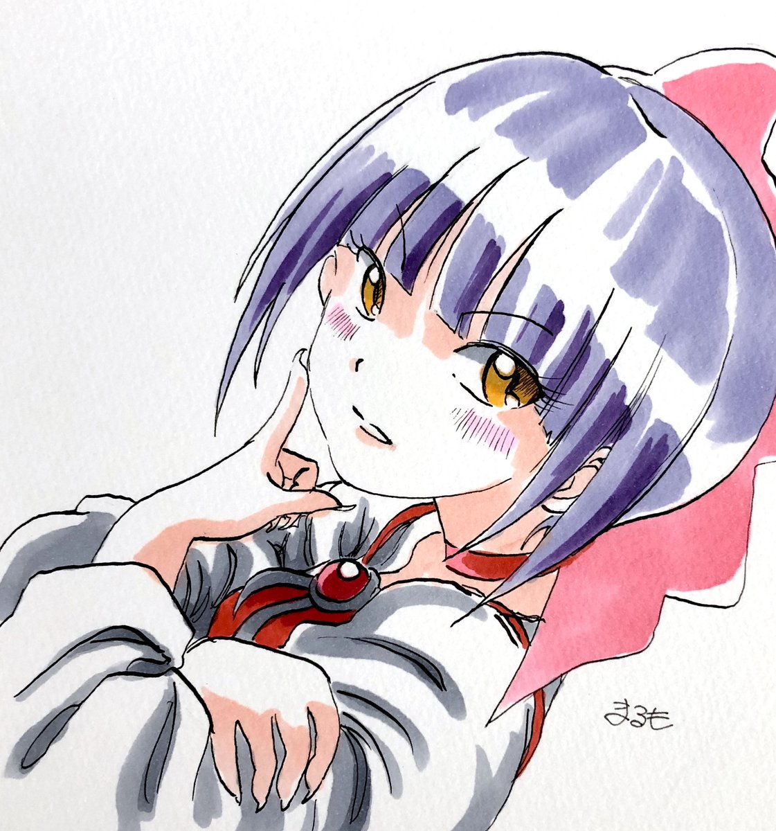 nekomusume 1girl solo looking at viewer blush smile short hair simple background  illustration images