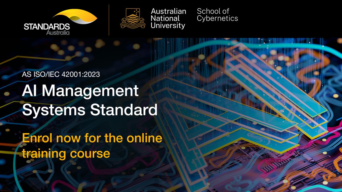 Enrol now: Understanding AS ISO/IEC 42001 - AI Management System standard training! Developed in partnership with The Australian National University, this is the perfect learning module if you’re interested in educating yourself about the standard: cce.anu.edu.au/asisoiec42001-…