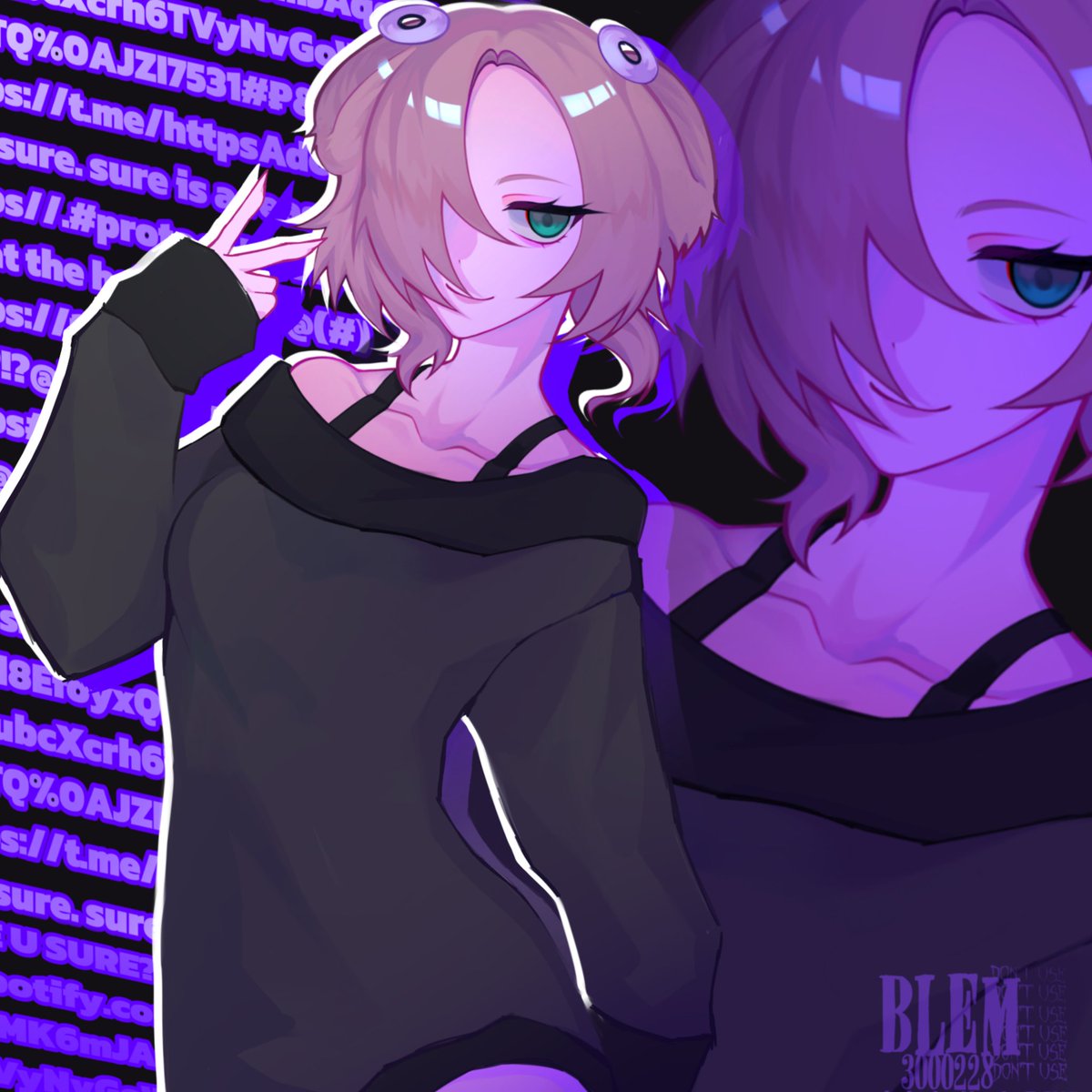 👾👾👾#art #anime #animeart #artist #digitalart #digital #DigitalArtist #ArtistOnTwitter #procreateart #pixelized #purple #animefanart #animeartist