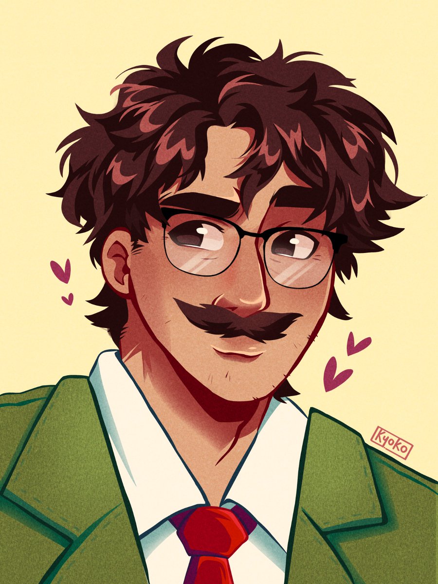 I've been addicted to stardew valley lately, so a Harvey fanart ☕🤎 #stardewvalley #stardewvalleyfanart