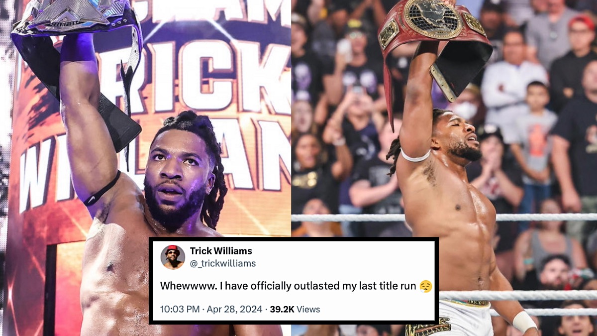 Congratulations are in order for WWE NXT Champion Trick Williams 😂👏