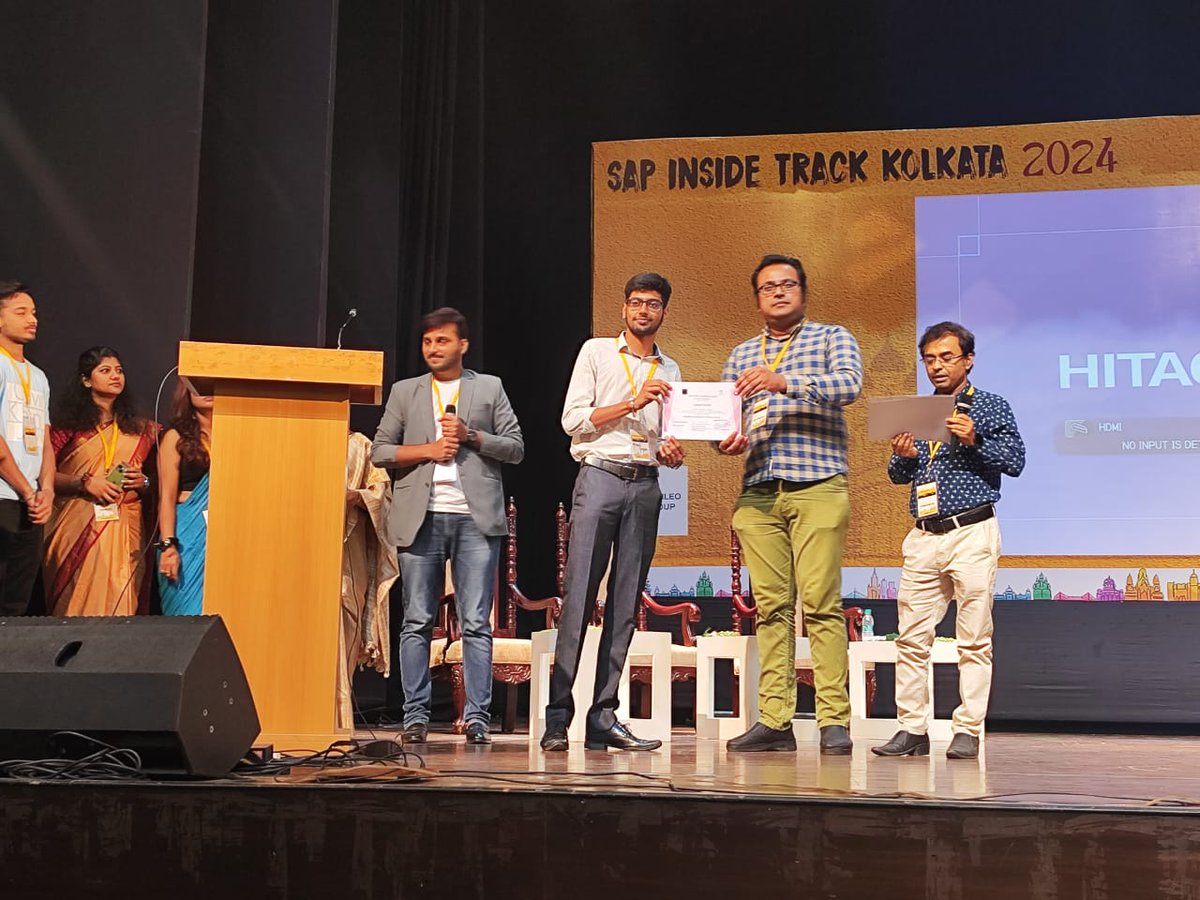 Glimpses of awarding the #SITICOEHackathon2024 winners at #BiswaBanglaConventionCentre, Kolkata.
#Hackathon #SAPInsideTrackKolkata #SAP #AI #DataScience  #SabyasachiMukhopadhyay #ResearchScholar #CCDS  @IITKgp #IITKGP #IITKharagpur  #InstituteOfEminence #KGPIAN #CHANAKYAPhDFellow