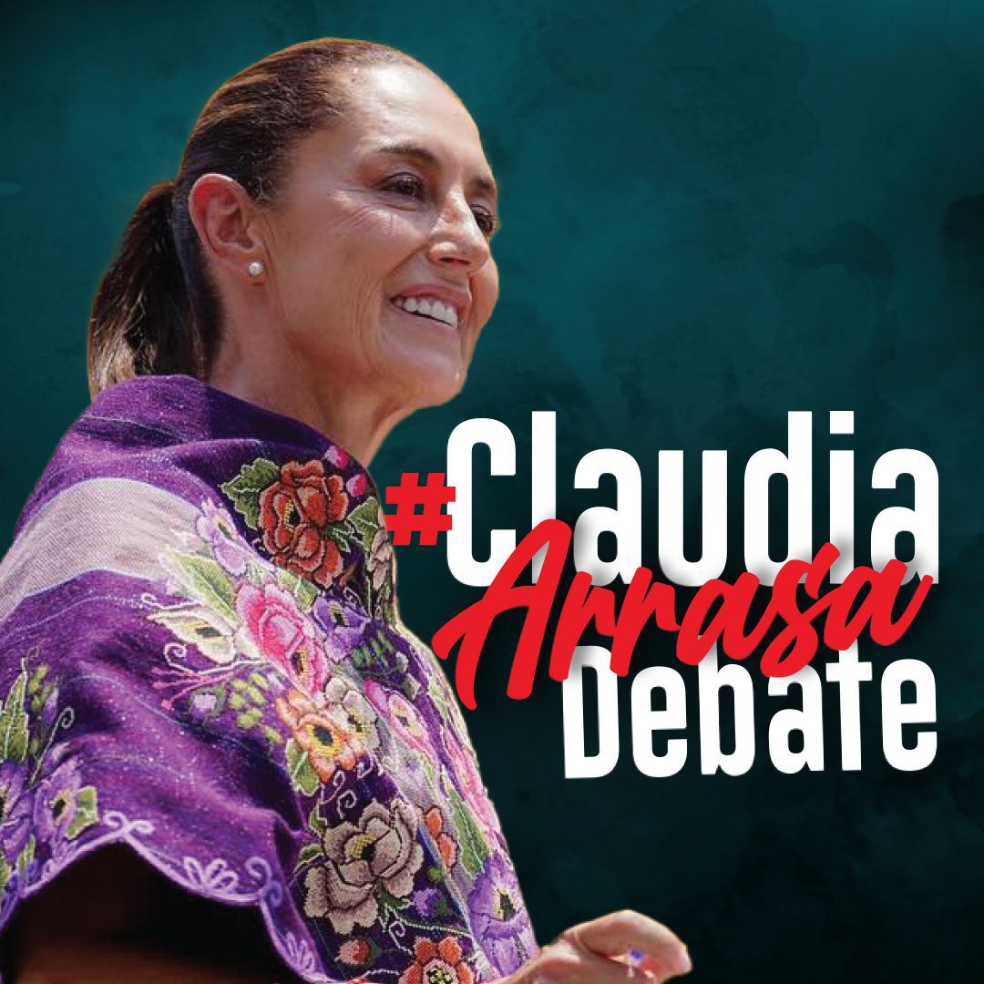 La honestidad y la transparencia son sus sellos distintivos. Claudia es sinónimo de integridad. #ClaudiaArrasaDebate