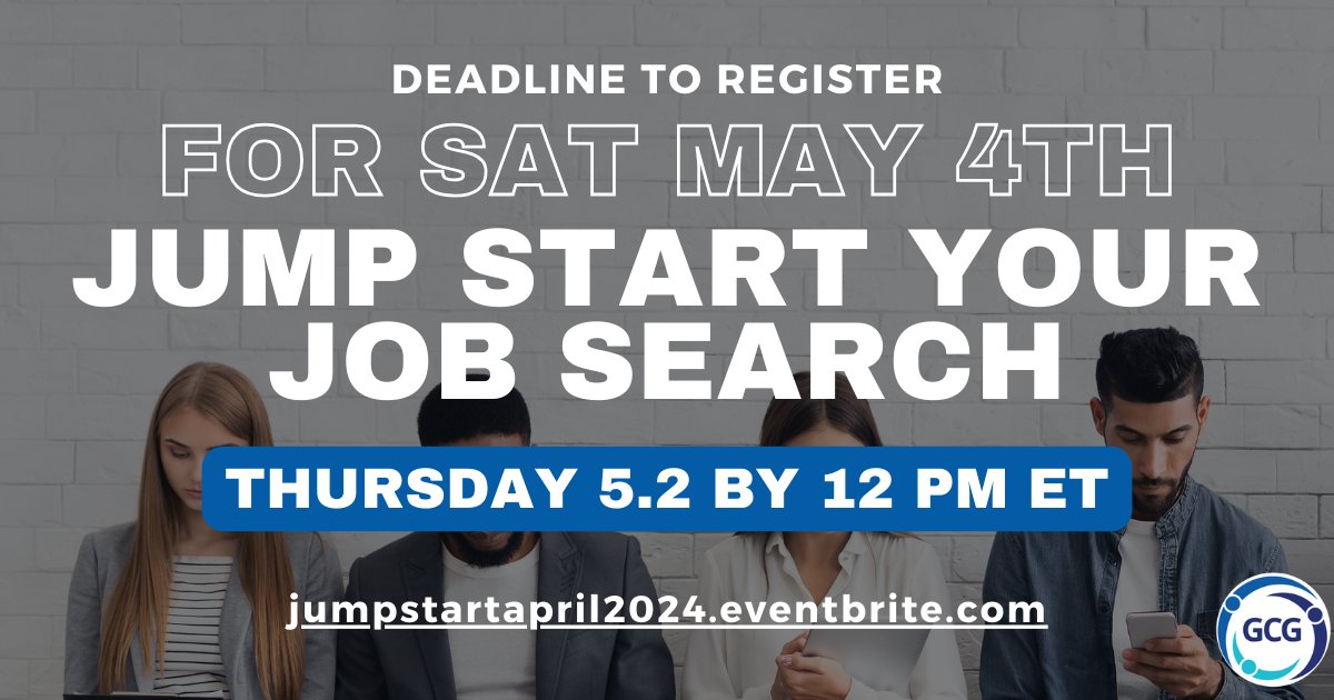 Ready to turbocharge your job search?

Don't miss out on our event, “Jump Start Your Job Search” on May 4th!

Secure your spot before Thurs 5.2 by 12 PM ET

Only $10 to join.

Register now: jumpstartapril2024.eventbrite.com

➡️ Follow #GreatCareersPHL

#jobsearch #jobseeker #jobhunt