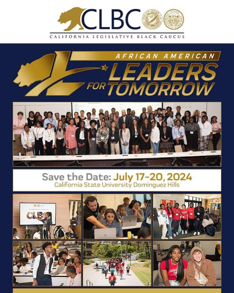 The California Legislative Black Caucus’ African-American Leaders for Tomorrow Program is for 10-12th grade students who are interested in an on-campus, immersion experience. Applications are due April 30, 2024 at the following link: bit.ly/AALT2024Regist…