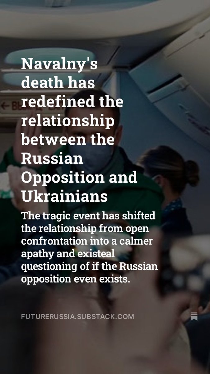 "As the Russian opposition’s very existence is brought into question, the attitude between the two entities has shifted from outright confrontation to silence… for the first time in years."

#Russia 

Read more: open.substack.com/pub/futureruss…