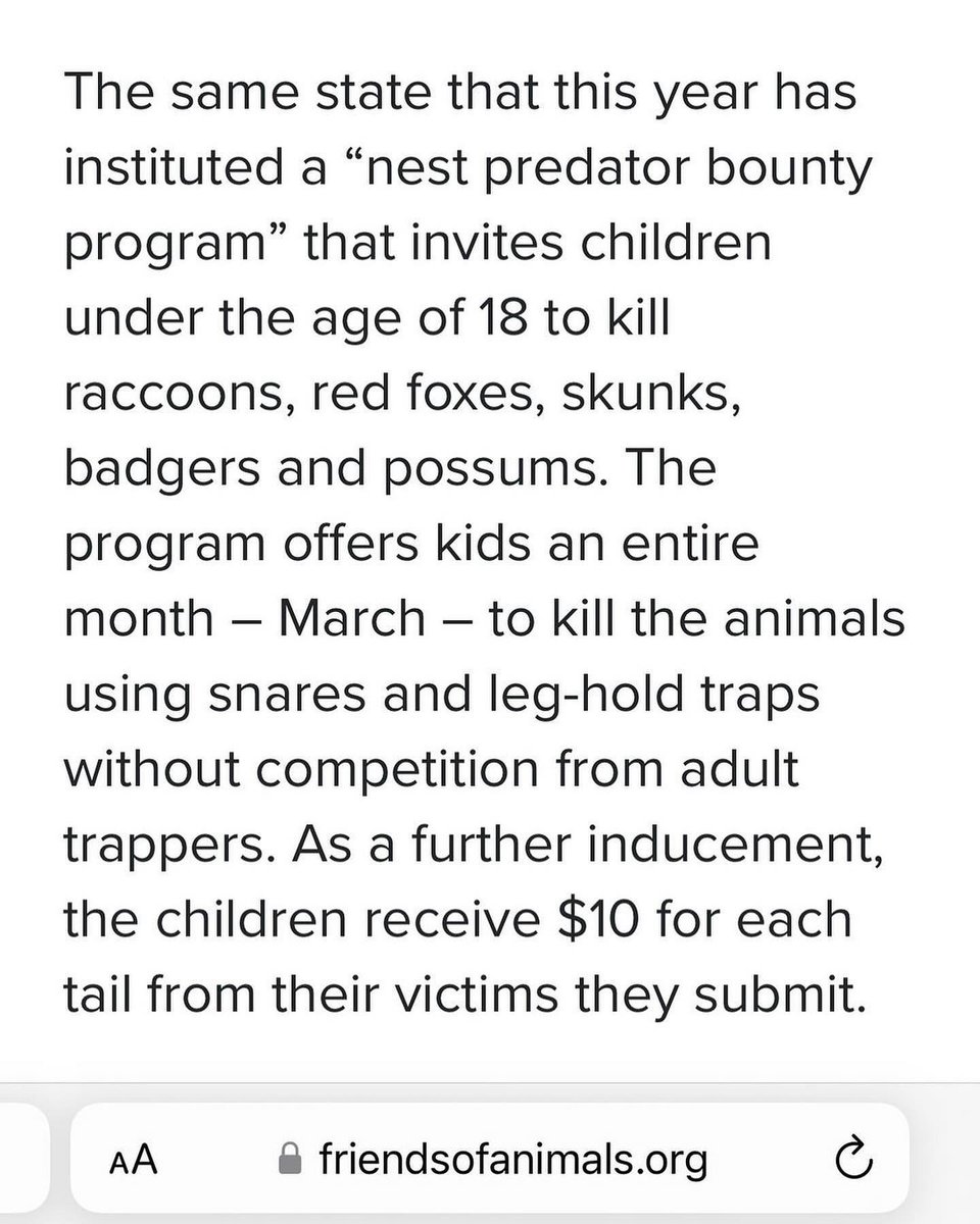 @gpgomez @gtconway3d As governor, Kristi Noem also created a program that incentivizes children to torture and kill small animals.
