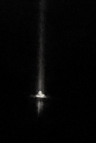 KenKorczak's tweet photo. Some folks at a remote lake in the N. MN have been witnessing numerous "lights &amp; orbs" over lake for several weeks &amp; sending me some pics &amp; vids. Here are two: Left is original phone shot and right is my enhancement. #UFP #Orbs https://t.co/TVqwpzPjkH
