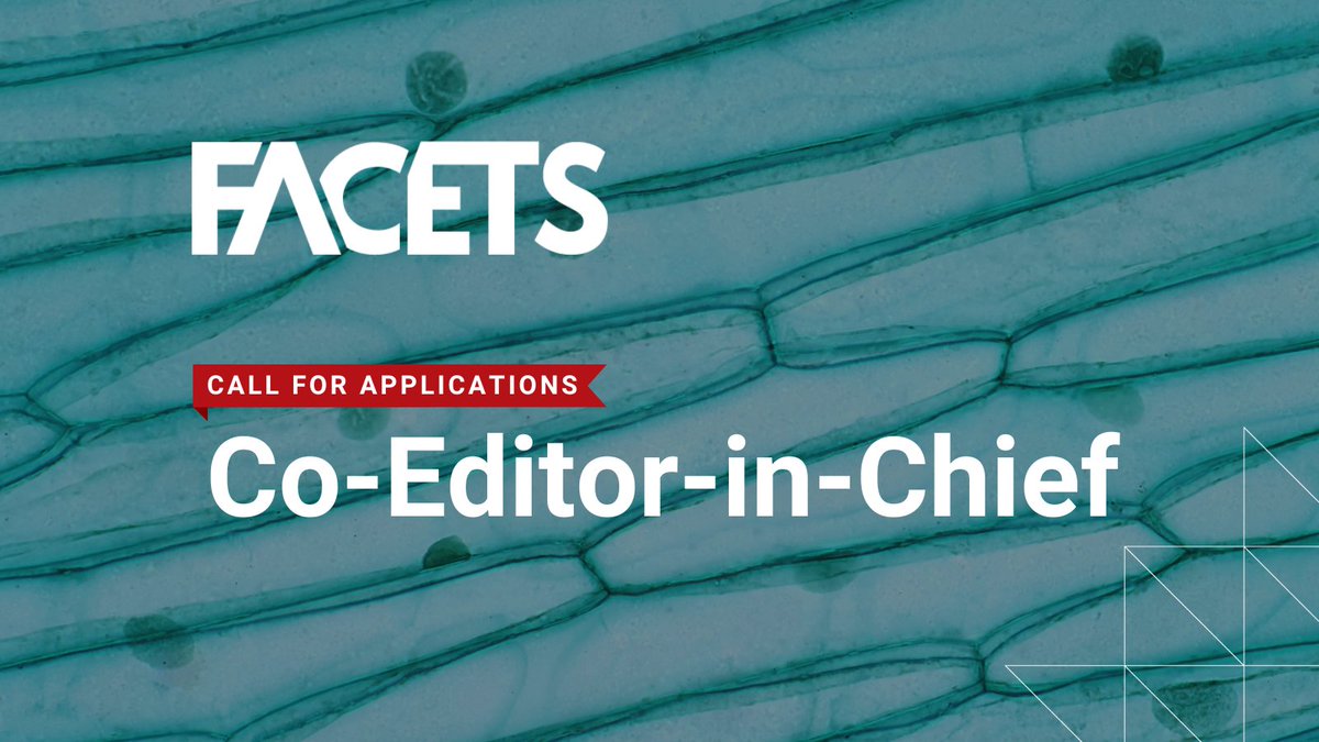 ⏰Time is almost out to join FACETS as Co-Editor-in-Chief and shape the future of multidisciplinary research! 📅 Apply by May 1st! ow.ly/lSCG50QZ2XQ @src_rsc @scas_scsa @CSEE_SCEE