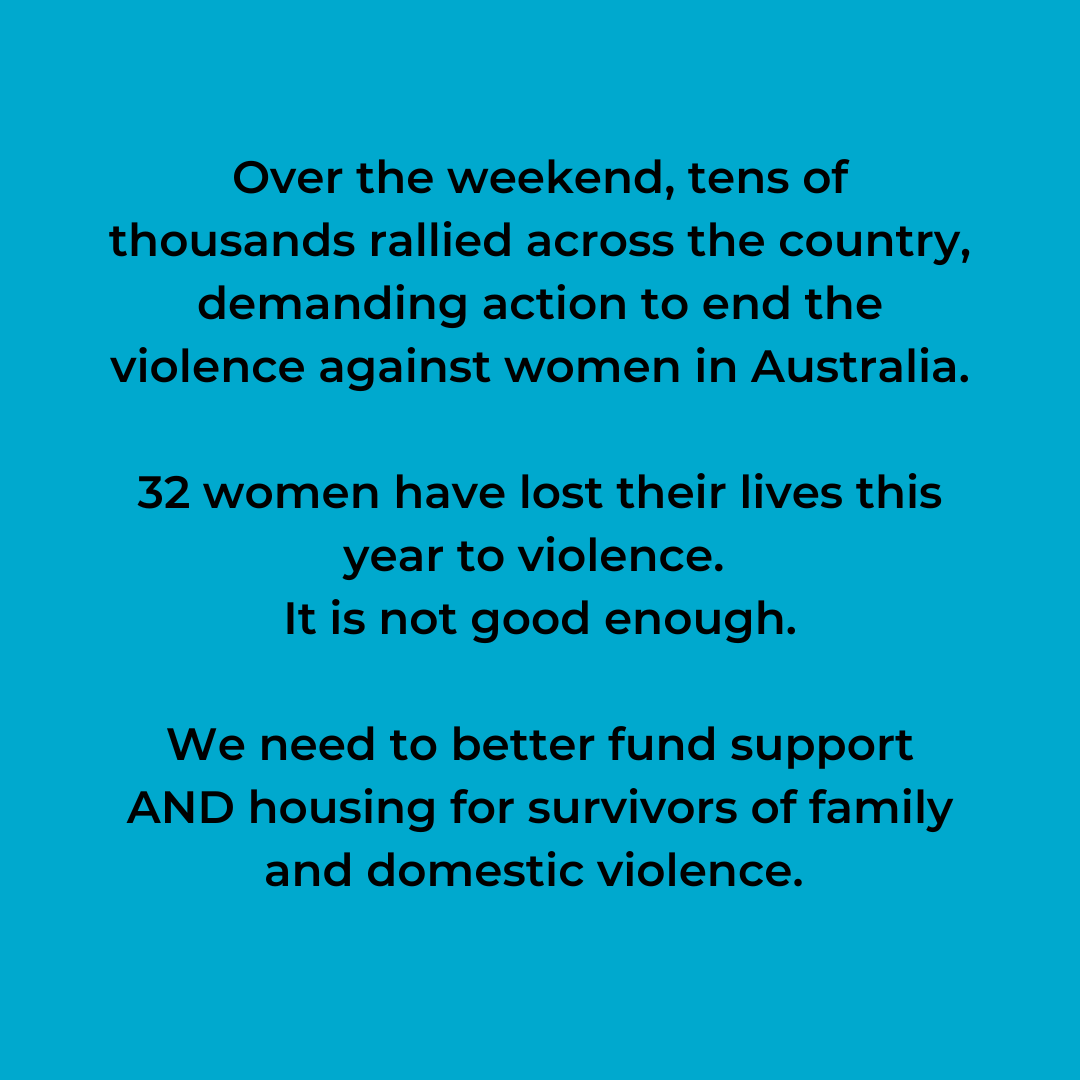 no more. it's time for change. Amazing work by @WWYWAUSTRALIA to organise the rallies across Australia