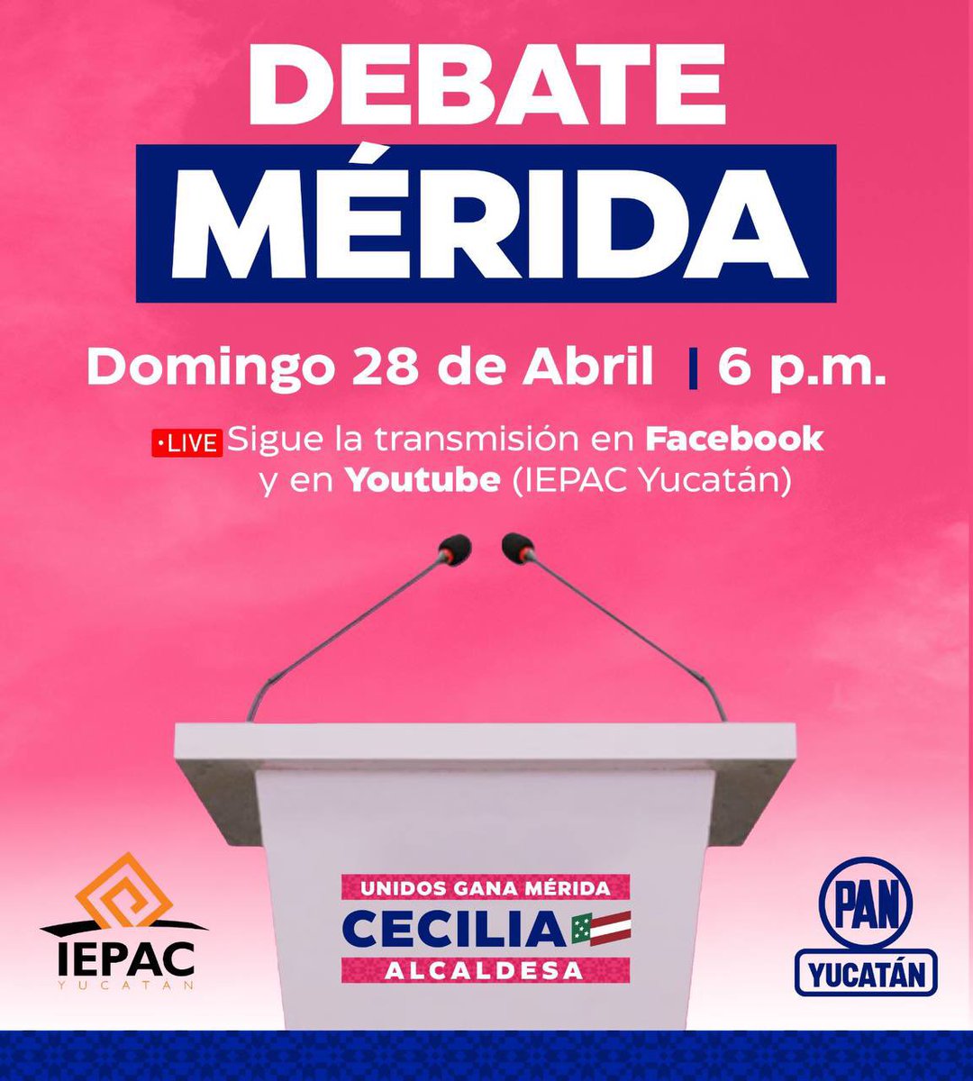 CitlaCarvajaI's tweet photo. Les invito a unirse a la transmisión del 📍#DebateMerida
donde estaremos apoyando a @CeciliaPatronL Candidata a La Alcaldía de Mérida por de la Coalición PAN-PRI y próxima Alcaldesa de la Ciudad Blanca
Quién se une?
��🚨🚨🚨🚨🚨🚨🚨🚨
LINK EN VIVO 👇
https://t.co/wIS508AKwM https://t.co/wxlDnoiQqp