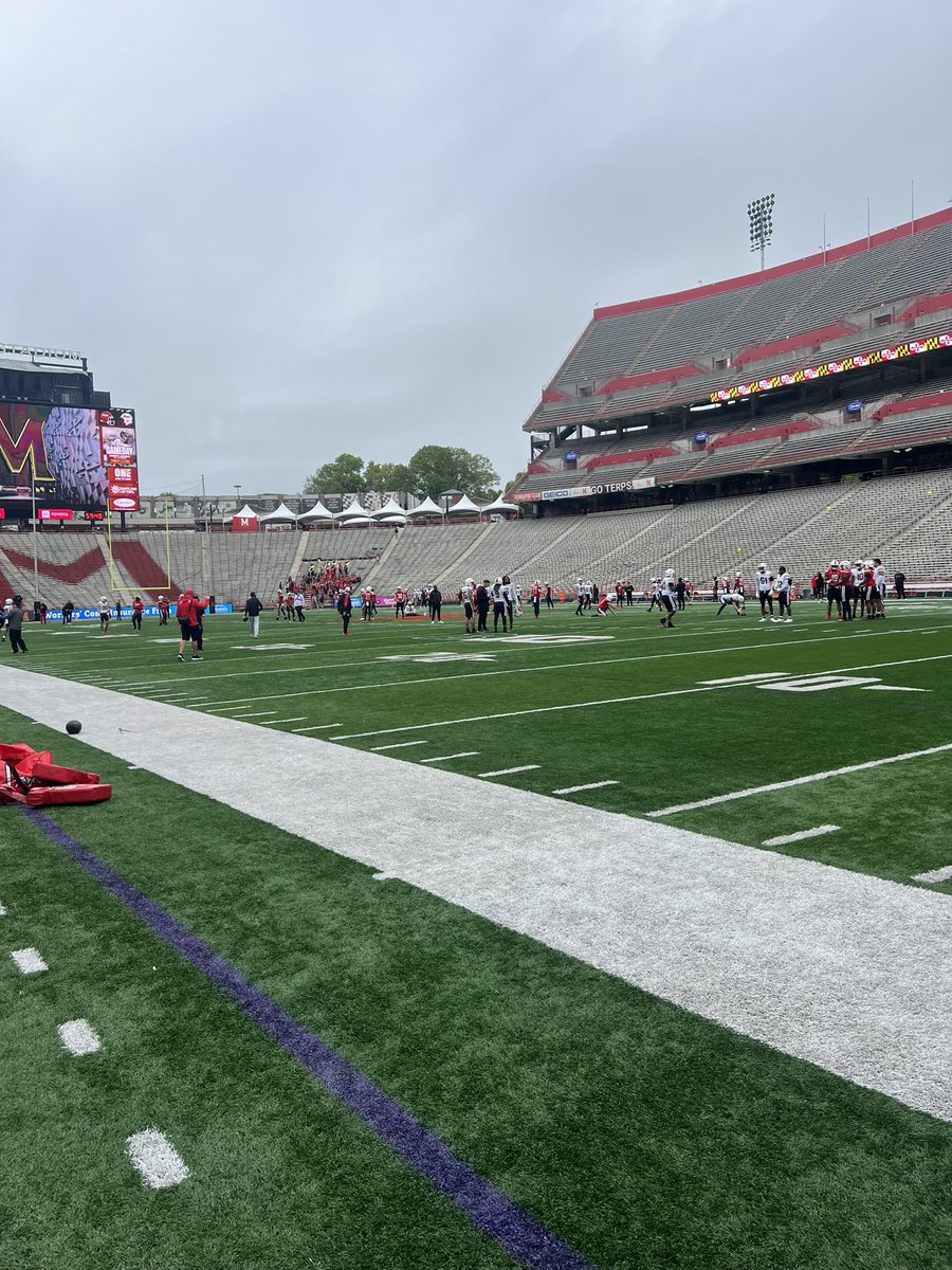 Had an amazing time at the Maryland spring football game! @RussellStoner24 @CoachCregger @CoachMattGrz @AFL_YorkPA @coachwill347